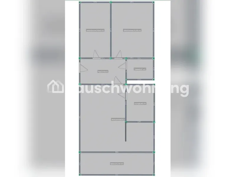 Tauschwohnung: Schöne 3 Raum Wohnung im grünen mit großem Balkon geg. 4Raum — photo 1